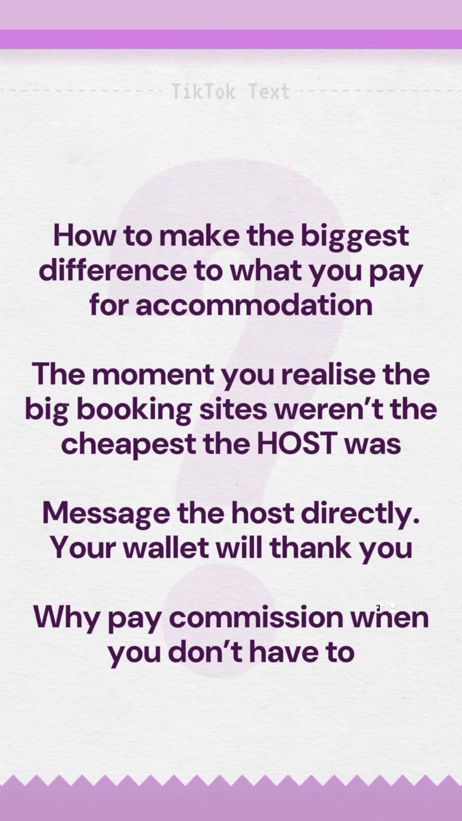 Note explaining why booking direct with the host costs less